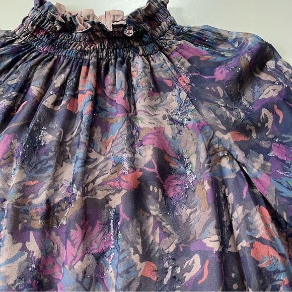 Rebecca Taylor Giverny Fleur Blouse Amethyst 4 - Picture 6 of 11